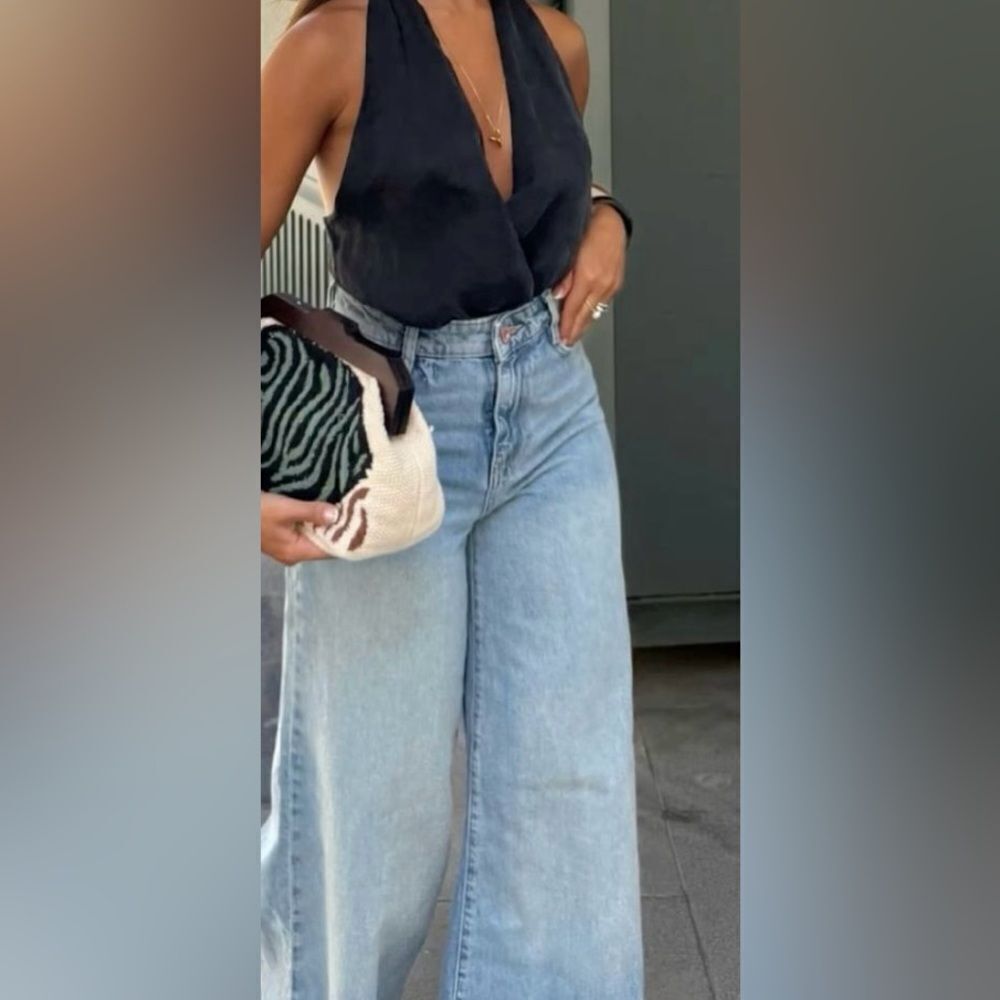 Light wash flare jeans